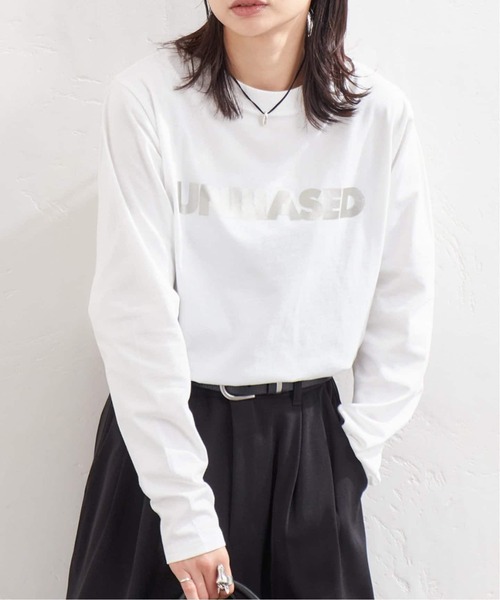 JOURNAL STANDARD(ジャーナルスタンダード)の「《WEB限定追加》UNBIASEDロングスリーブ Tシャツ(Tシャツ/カットソー・レディース・ブラック系その他/シルバー/ホワイト・FREE)」の3枚目の写真