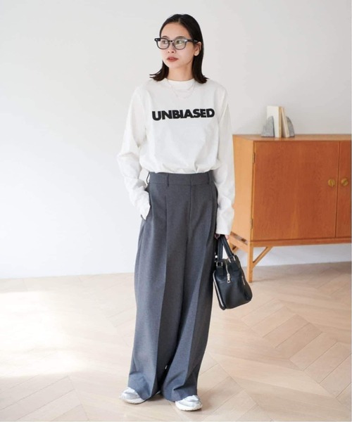 JOURNAL STANDARD(ジャーナルスタンダード)の「《WEB限定追加》UNBIASEDロングスリーブ Tシャツ(Tシャツ/カットソー・レディース・ブラック系その他/シルバー/ホワイト・FREE)」の6枚目の写真