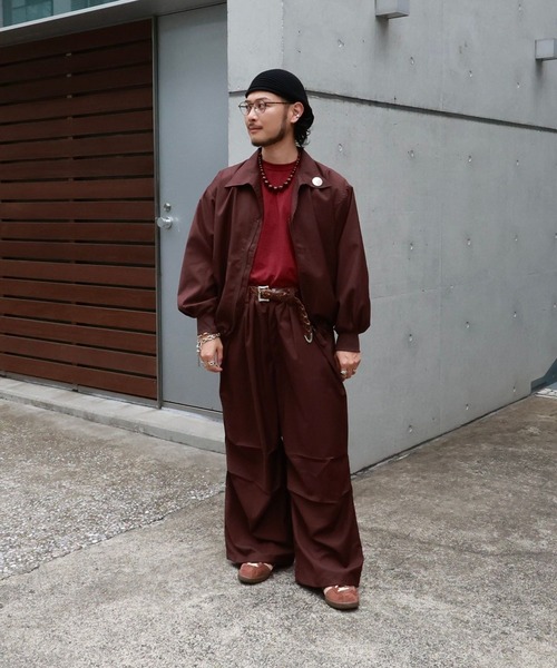 BAYFLOW(ベイフロー)の「【IVY(アイビー)×BAYFLOW】オープンカラー比翼ブルゾン(ブルゾン・メンズ・ブラウン/ネイビー・MEDIUM/LARGE)」の3枚目の写真