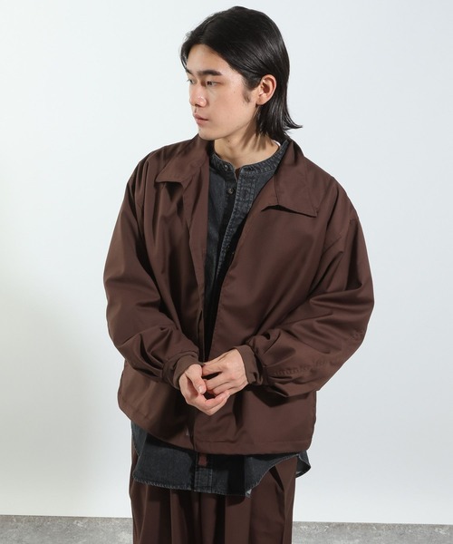 BAYFLOW(ベイフロー)の「【IVY(アイビー)×BAYFLOW】オープンカラー比翼ブルゾン(ブルゾン・メンズ・ブラウン/ネイビー・MEDIUM/LARGE)」の8枚目の写真