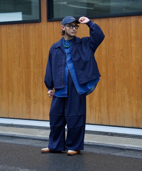 BAYFLOW(ベイフロー)の「【IVY(アイビー)×BAYFLOW】オープンカラー比翼ブルゾン(ブルゾン・メンズ・ブラウン/ネイビー・MEDIUM/LARGE)」の10枚目の写真