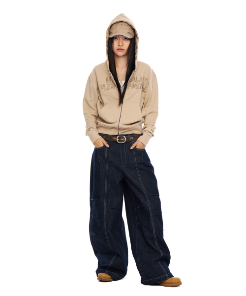 AAKAM（アーカム）の「Knee Pin-Tuck Paisley Denim Pants (Blue)（デニムパンツ・レディース・その他・1/2）」の12枚目の写真