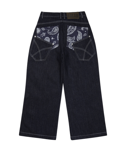 AAKAM（アーカム）の「Knee Pin-Tuck Paisley Denim Pants (Blue)（デニムパンツ・レディース・その他・1/2）」の13枚目の写真