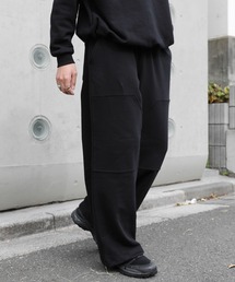 裏毛ダブルニーワイドスウェットパンツ
