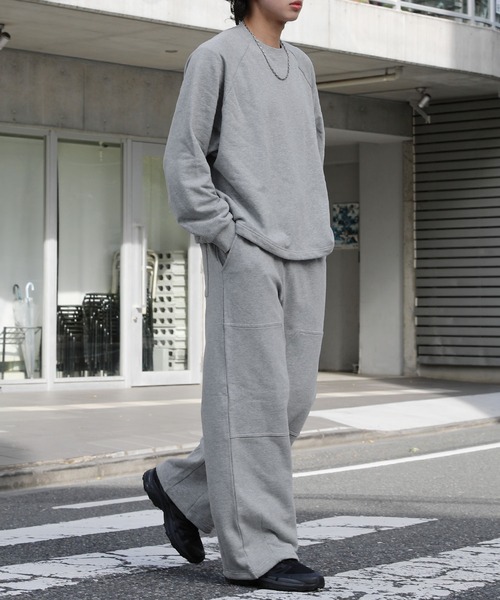 裏毛ダブルニーワイドスウェットパンツ（スウェットパンツ）｜NAKER
