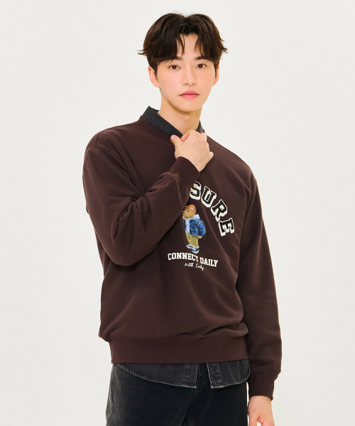 CHASECULT(チェイスカルト)の「共用キャラクターグラフィックスウェットシャツ-ブラウン(スウェット・メンズ・ブラウン・95/105/90/100)」の4枚目の写真