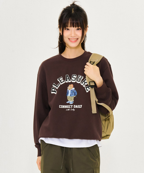 CHASECULT(チェイスカルト)の「共用キャラクターグラフィックスウェットシャツ-ブラウン(スウェット・メンズ・ブラウン・95/105/90/100)」の5枚目の写真