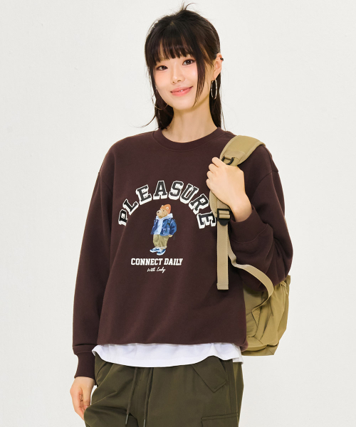 CHASECULT(チェイスカルト)の「共用キャラクターグラフィックスウェットシャツ-ブラウン(スウェット・メンズ・ブラウン・95/105/90/100)」の6枚目の写真