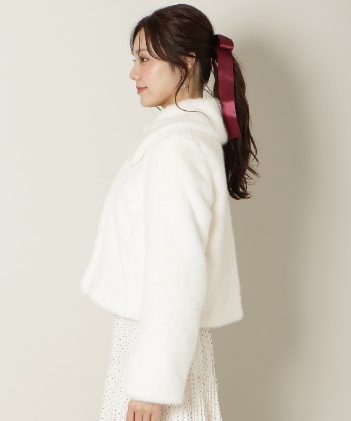 WILLSELECTION（ウィルセレクション）の「ステンカラーエコファーショートジャケット（ブルゾン・レディース・オフホワイト/モカ/ベージュ・FREE）」の17枚目の写真