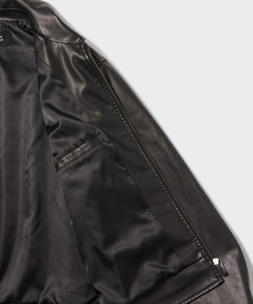 MUSINSA STANDARD（ムシンサスタンダード）の「フェイデッドシンセティックレザーシングルジャケット[ブラック]（ライダースジャケット・メンズ・その他・MEDIUM/LARGE/X-LARGE/XX-LARGE）」の8枚目の写真