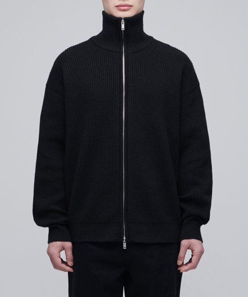 MUSINSA STANDARD（ムシンサスタンダード）の「リラックスドリブニットジップアップ[ブラック]（ニット/セーター・メンズ・その他・SMALL/MEDIUM/LARGE/X-LARGE/XX-LARGE）」の4枚目の写真