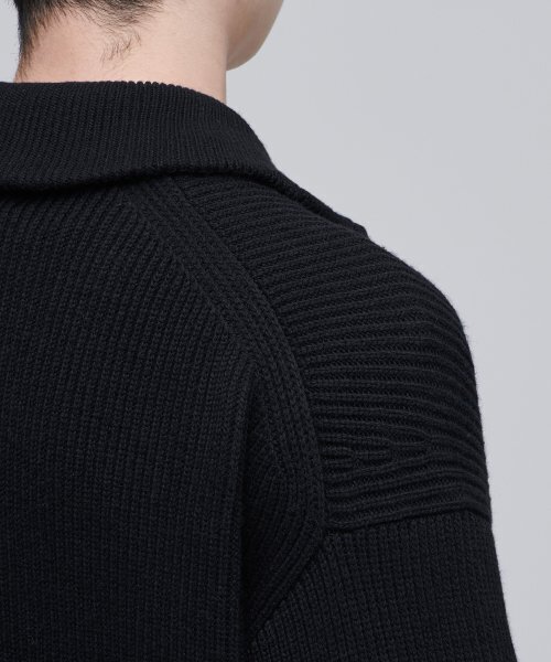 MUSINSA STANDARD（ムシンサスタンダード）の「リラックスドリブニットジップアップ[ブラック]（ニット/セーター・メンズ・その他・SMALL/MEDIUM/LARGE/X-LARGE/XX-LARGE）」の9枚目の写真