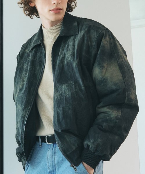 TRIP LE SENS(トリップ ル センス)の「ユニセックス タイダイ パディッド 2WAY ジップアップ ブルゾン_BLACK GREY(ブルゾン・メンズ・その他・MEDIUM/LARGE)」の4枚目の写真