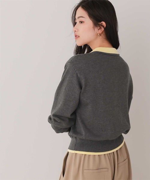 titivate(ティティベイト)の「ダブルカラーデザインニット(ニット/セーター・レディース・ダークブラウン/レッド/チャコール/グレー・S/M/L)」の10枚目の写真
