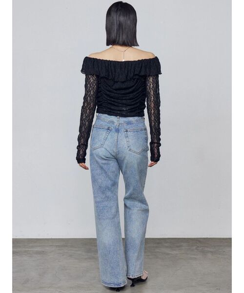 EMODA（エモダ）の「オフショルダーギャザートップ（Tシャツ/カットソー・レディース・ブラック/グレー/ネイビー・FREE）」の14枚目の写真