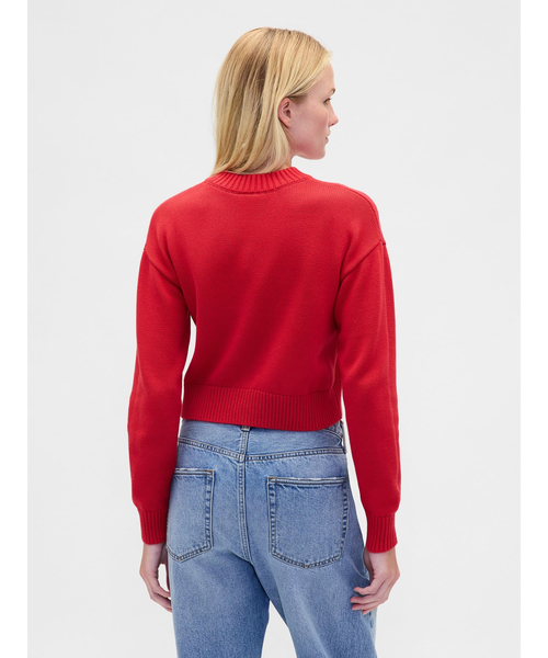 GAP(ギャップ)の「Gapロゴ リラックスフィット クロップド クルーネックセーター(ニット/セーター・レディース・ブラック/アイボリー/レッド/ライトグレー・S/L/XS/XXS/XL/M)」の14枚目の写真