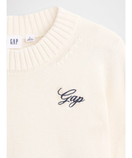 GAP(ギャップ)の「Gapロゴ リラックスフィット クロップド クルーネックセーター(ニット/セーター・レディース・ブラック/アイボリー/レッド/ライトグレー・S/L/XS/XXS/XL/M)」の18枚目の写真