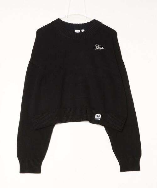 GAP(ギャップ)の「Gapロゴ リラックスフィット クロップド クルーネックセーター(ニット/セーター・レディース・ブラック/アイボリー/レッド/ライトグレー・S/L/XS/XXS/XL/M)」の6枚目の写真