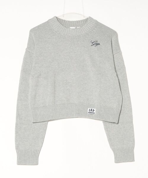 GAP(ギャップ)の「Gapロゴ リラックスフィット クロップド クルーネックセーター(ニット/セーター・レディース・ブラック/アイボリー/レッド/ライトグレー・S/L/XS/XXS/XL/M)」の7枚目の写真