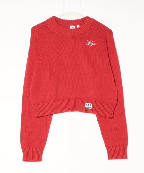 GAP(ギャップ)の「Gapロゴ リラックスフィット クロップド クルーネックセーター(ニット/セーター・レディース・ブラック/アイボリー/レッド/ライトグレー・S/L/XS/XXS/XL/M)」の8枚目の写真