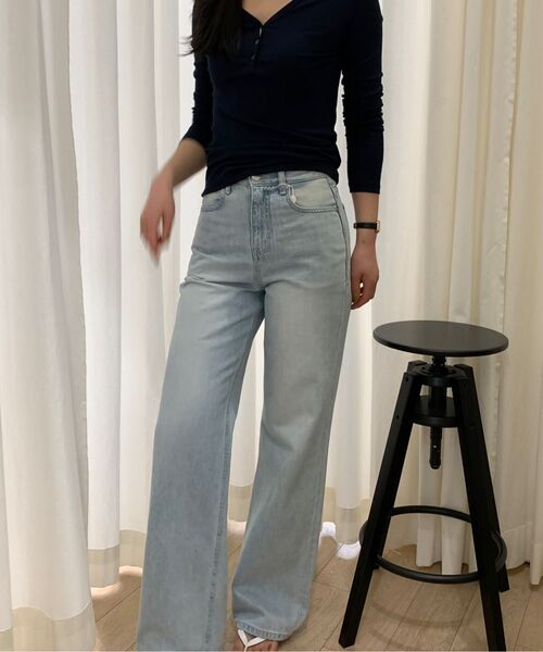 LINGSEOUL(リングソウル)の「relaxed washing denim pants(デニムパンツ・レディース・その他・SMALL/MEDIUM/LARGE)」の3枚目の写真