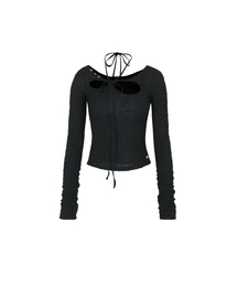 WRINKLED ORCHID TOP black