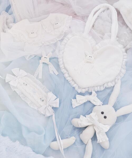 Whinny（ホワイニー）の「Whinny/ゆきうさぎ観覧車（トートバッグ・レディース・ホワイト/ブラック・FREE）」の7枚目の写真