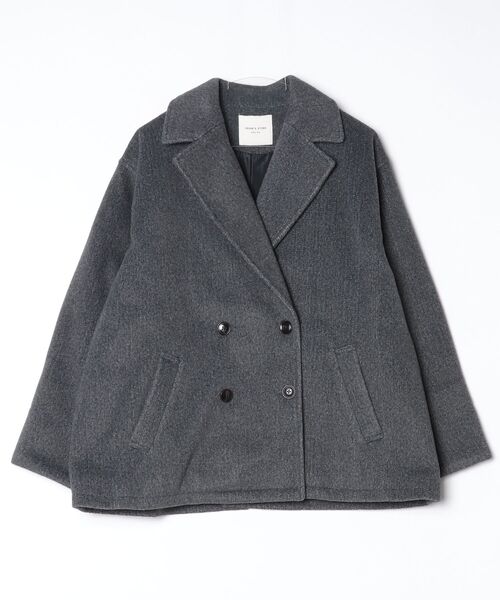 FREAK'S STORE(フリークスストア)の「シャギーミドルコート(チェスターコート・レディース・ライトグレー・フリ-)」の1枚目の写真