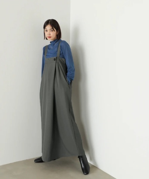 Bou Jeloud（ブージュルード）の「ラップアクセントボタンワンピース（ジャンパースカート・レディース・ブラウン/ブラック/グレー・FREE）」の17枚目の写真