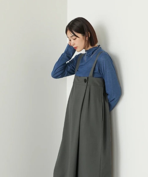 Bou Jeloud（ブージュルード）の「ラップアクセントボタンワンピース（ジャンパースカート・レディース・ブラウン/ブラック/グレー・FREE）」の18枚目の写真