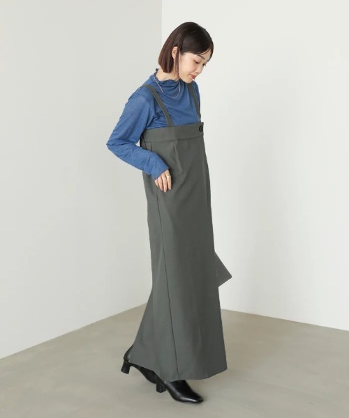 Bou Jeloud（ブージュルード）の「ラップアクセントボタンワンピース（ジャンパースカート・レディース・ブラウン/ブラック/グレー・FREE）」の20枚目の写真