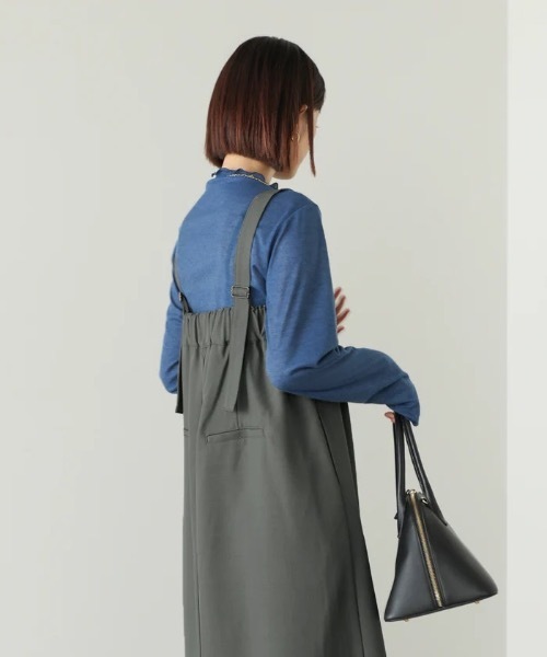 Bou Jeloud（ブージュルード）の「ラップアクセントボタンワンピース（ジャンパースカート・レディース・ブラウン/ブラック/グレー・FREE）」の21枚目の写真