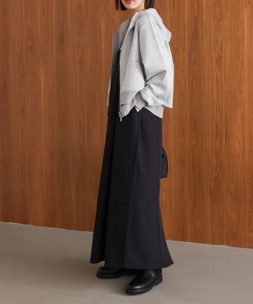 Bou Jeloud（ブージュルード）の「ラップアクセントボタンワンピース（ジャンパースカート・レディース・ブラウン/ブラック/グレー・FREE）」の8枚目の写真