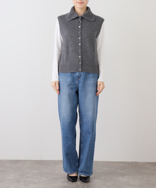 PURE CASHMERE SLOBE別注 タートルネックベスト WHNCDN