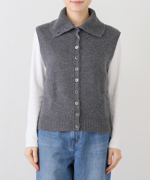 PURE CASHMERE SLOBE別注 タートルネックベスト WHNCDN