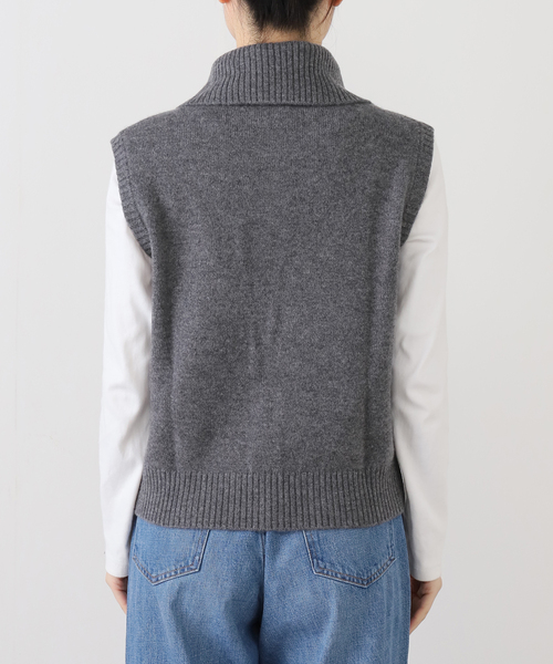 PURE CASHMERE SLOBE別注 タートルネックベスト WHNCDN