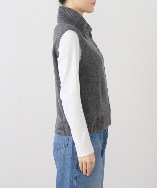 PURE CASHMERE SLOBE別注 タートルネックベスト WHNCDN