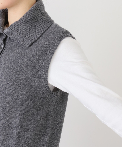 PURE CASHMERE SLOBE別注 タートルネックベスト WHNCDN