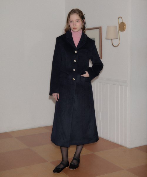 SALON DE YOHN(サロンドヨーン)の「Hourglass Long Coat_ Navy(チェスターコート・レディース・その他・SMALL/MEDIUM)」の2枚目の写真
