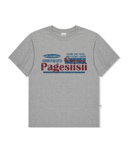 PAGESIISII(ページシシ)の「ビンテージブランクプリント半袖Tシャツメランジグレー(Tシャツ/カットソー・レディース・その他・SMALL/MEDIUM/LARGE)」の2枚目の写真