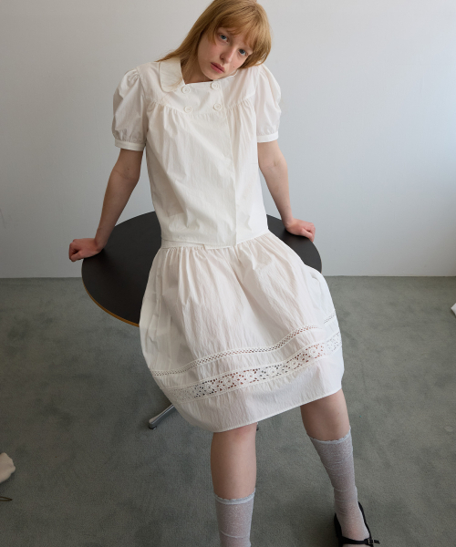FUN FROM FUN（ファンフロムファン）の「Memoir Blouse, White（シャツ/ブラウス・レディース・ホワイト・FREE）」の4枚目の写真