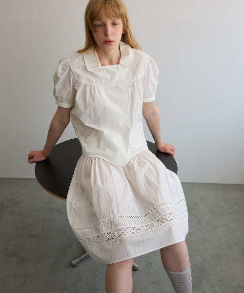 FUN FROM FUN（ファンフロムファン）の「Memoir Blouse, White（シャツ/ブラウス・レディース・ホワイト・FREE）」の5枚目の写真