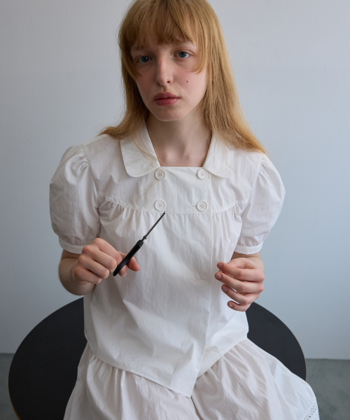 FUN FROM FUN（ファンフロムファン）の「Memoir Blouse, White（シャツ/ブラウス・レディース・ホワイト・FREE）」の6枚目の写真