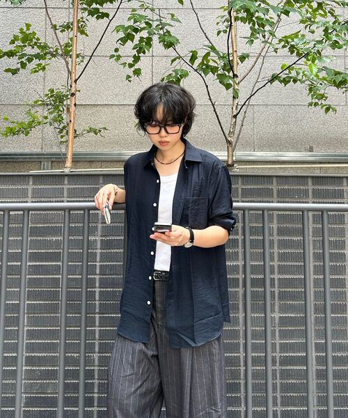 COSTUME O’CLOCK（コスチュームオクロック）の「リネンリラックスフィットロングスリーブシャツ5カラーCOOSSH193（シャツ/ブラウス・メンズ・ライトブルー/ネイビー/グレー/アイボリー/ライトベージュ・SMALL/MEDIUM/LARGE）」の12枚目の写真