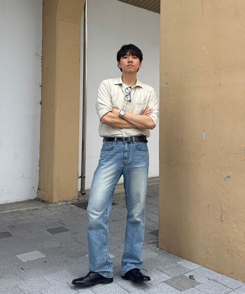 COSTUME O’CLOCK（コスチュームオクロック）の「リネンリラックスフィットロングスリーブシャツ5カラーCOOSSH193（シャツ/ブラウス・メンズ・ライトブルー/ネイビー/グレー/アイボリー/ライトベージュ・SMALL/MEDIUM/LARGE）」の13枚目の写真