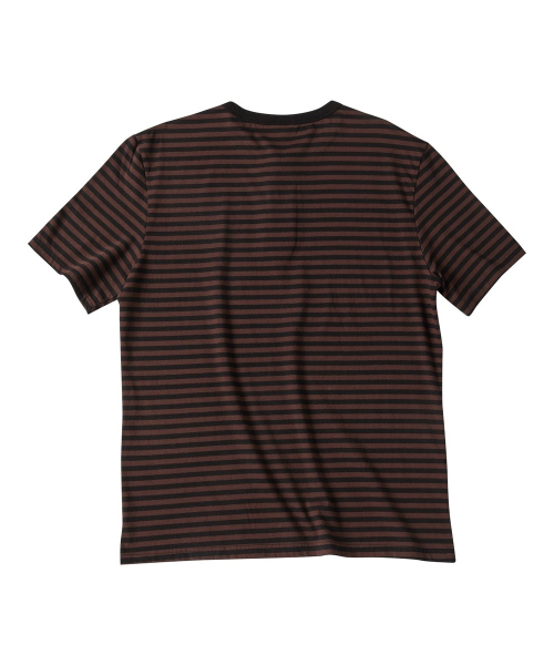 UNTITLED SEOUL(アンタイトル ソウル)の「アンタイトル ステリナイト ストライプ ヘンリーネック 半袖 ワイン ブラック(Tシャツ/カットソー・メンズ・その他・MEDIUM/LARGE/X-LARGE)」の2枚目の写真