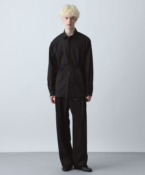 HARE（ハレ）の「【SET UP対応】グランスムース2タックWトラウザー(HARE)（スラックス・メンズ・ブラック/グレー/パープル・SMALL/MEDIUM）」の6枚目の写真