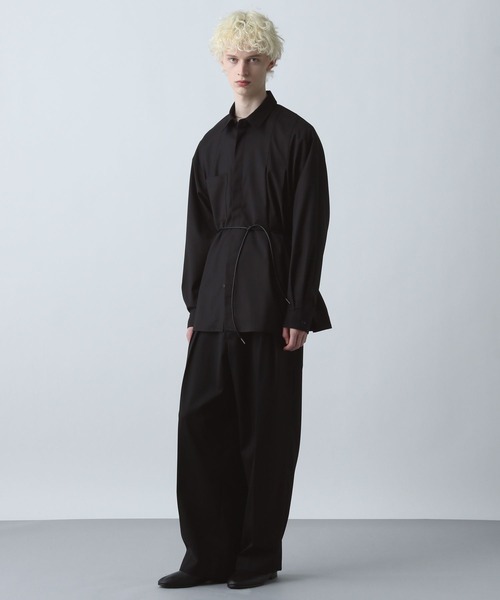 HARE（ハレ）の「【SET UP対応】グランスムース2タックWトラウザー(HARE)（スラックス・メンズ・ブラック/グレー/パープル・SMALL/MEDIUM）」の7枚目の写真