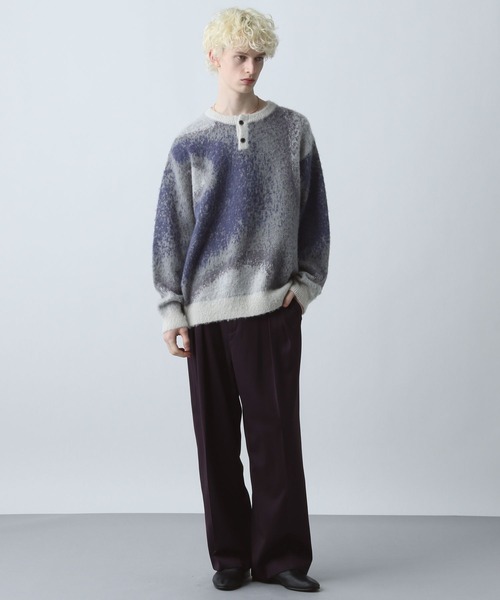 HARE（ハレ）の「【SET UP対応】グランスムース2タックWトラウザー(HARE)（スラックス・メンズ・ブラック/グレー/パープル・SMALL/MEDIUM）」の11枚目の写真