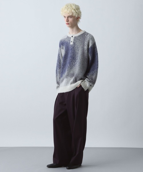 HARE（ハレ）の「【SET UP対応】グランスムース2タックWトラウザー(HARE)（スラックス・メンズ・ブラック/グレー/パープル・SMALL/MEDIUM）」の12枚目の写真